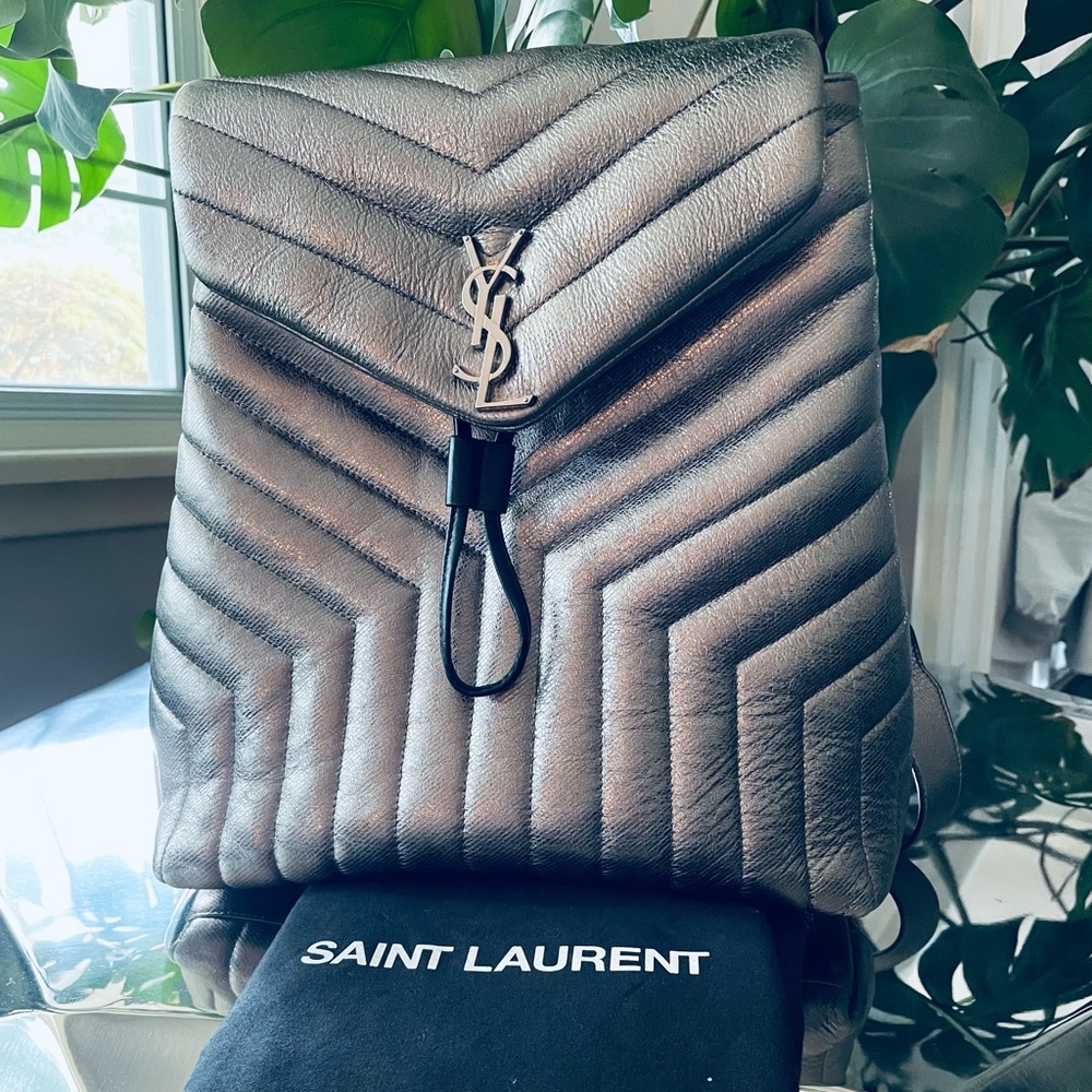 Authentic YSL Medium Loulou Backpack